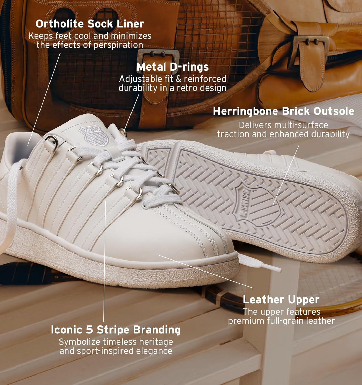 K-Swiss - Brandclub - K-Swiss Men's Classic VN Leather Sneaker